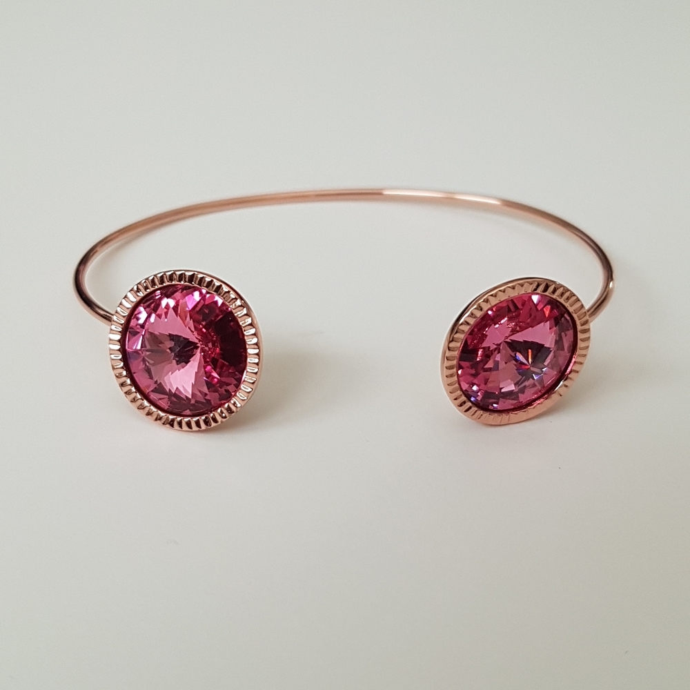 Ted Baker Rose Gold Revenna Rivoli Crystal Cuff - Picture 3 of 5